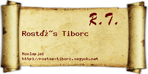 Rostás Tiborc névjegykártya