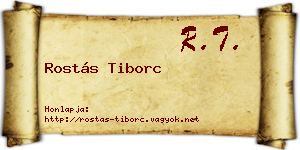 Rostás Tiborc névjegykártya